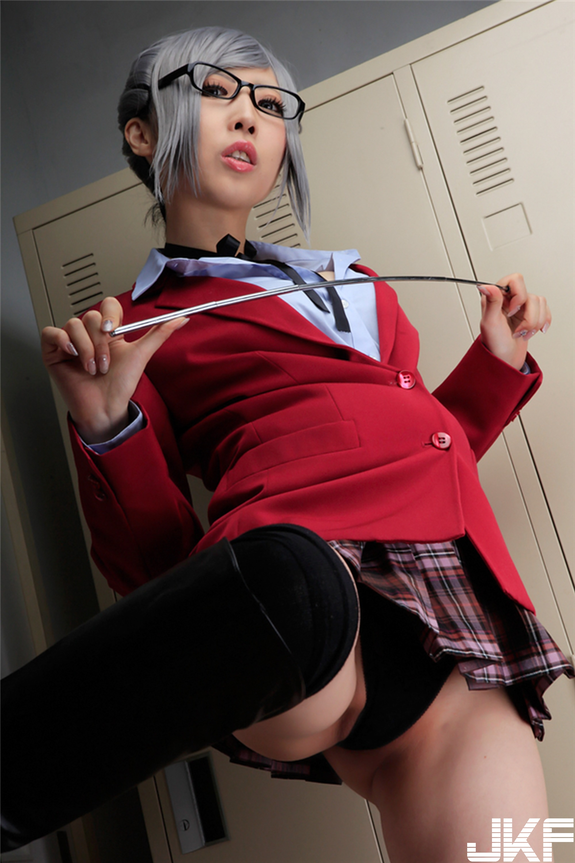 【网路收集系列】爆乳美少女桃色制服诱惑COSPLAY监狱学园私照合集5【100P】