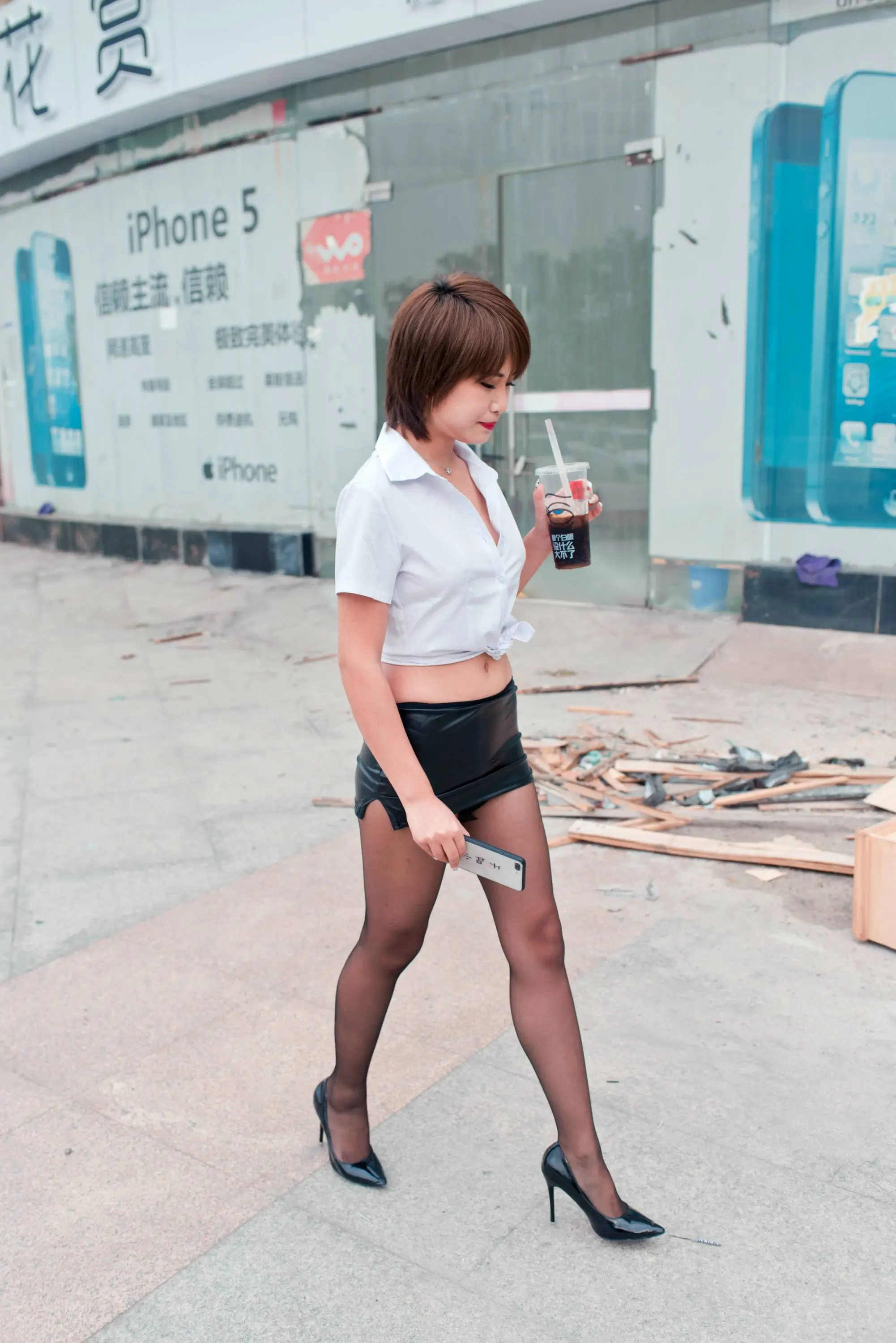 【网路收集系列】秀人美模 萌宝儿 皮裙黑丝 1【97P】